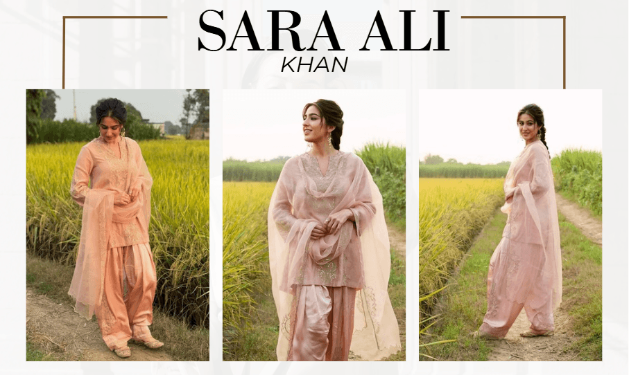 Sara Ali Khan Tampil Tradisional Dalam Balutan Salwar Kameez Peach