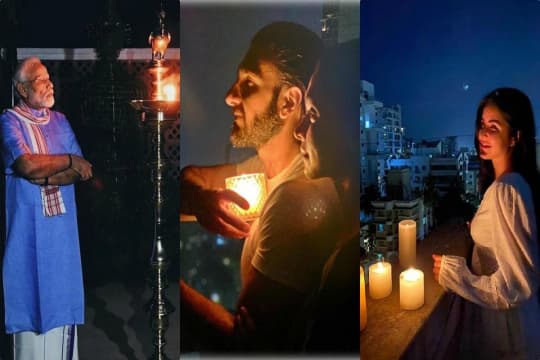 India Nyalakan Lilin Untuk Perangi Virus Corona