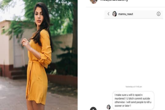 Rhea Chakraborty Bagikan Pesan Kebencian yang Ditujukan Padanya